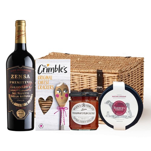 Zensa Primitivo 75cl Red Wine And Cheese Hamper